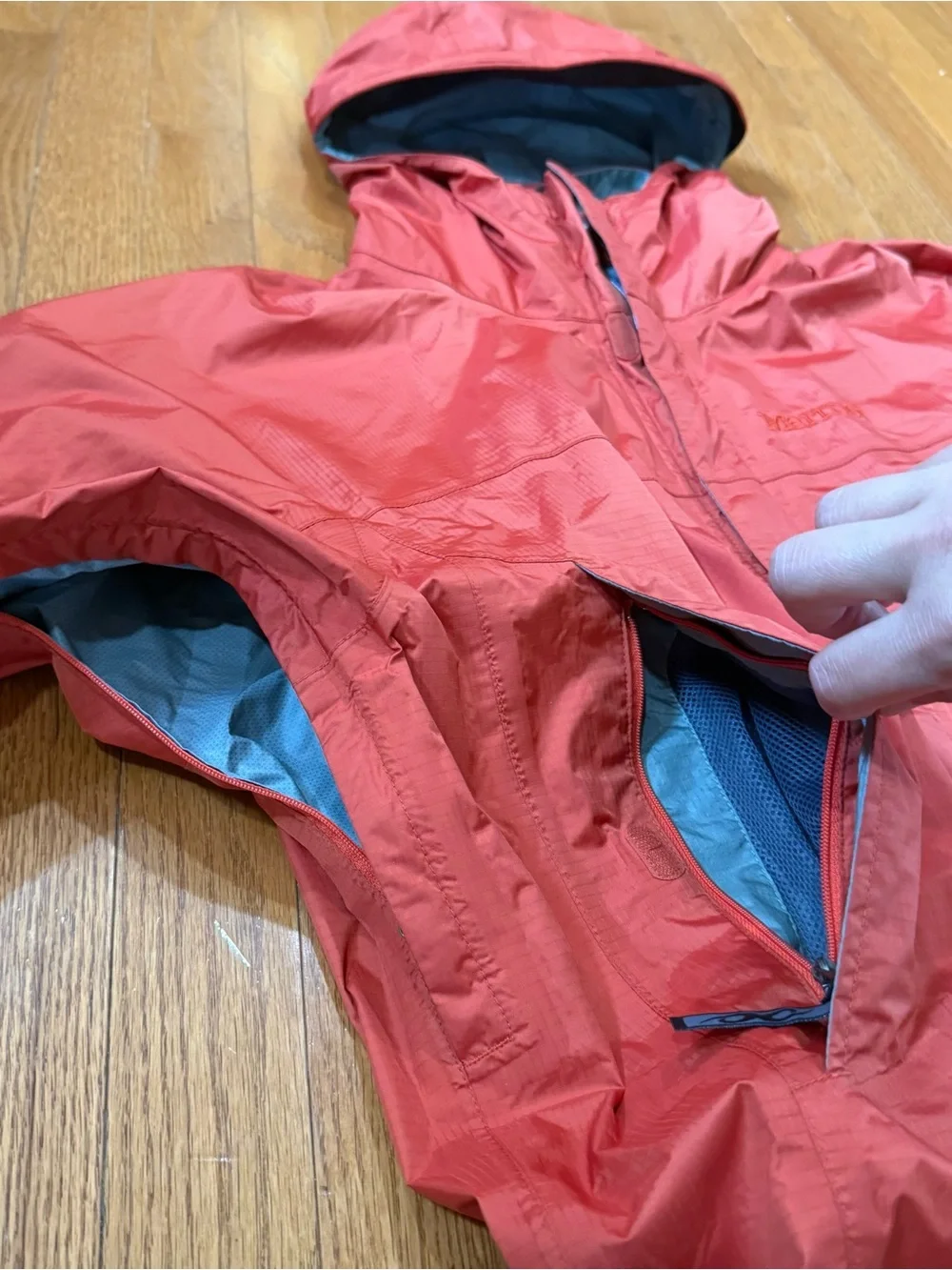 Marmot Men’s Small PreCip Rain Jacket Waterproof Hooded Shell Vented Coat Zip